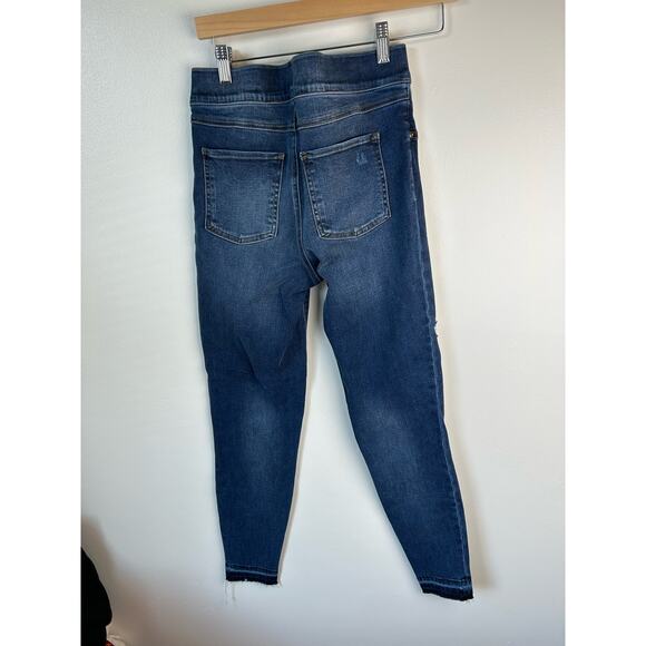 NWT SPANX Distressed Denim Leggings Medium Wash Size M - Picture 5 of 7